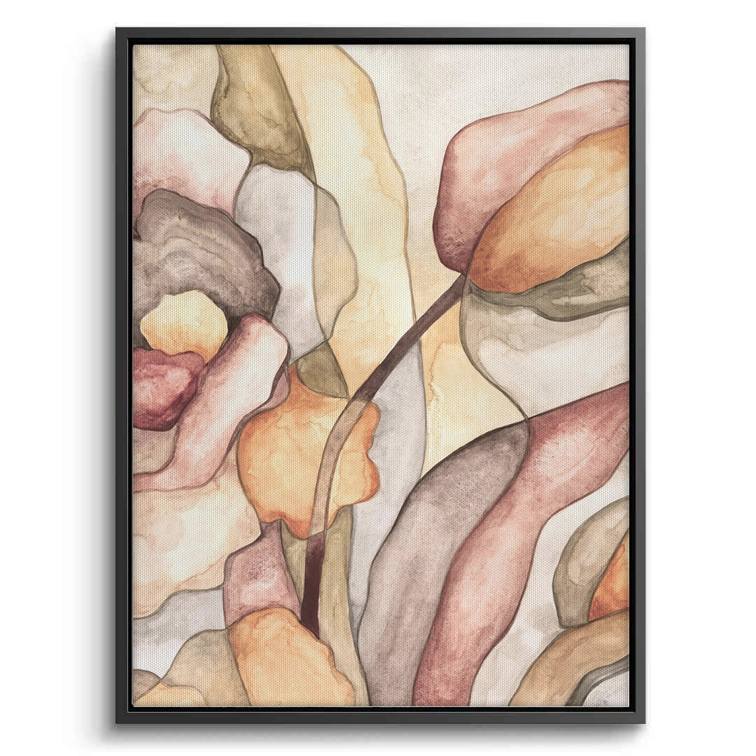 2Minimalist Organic Fluid Shapes Abstract - Canvas