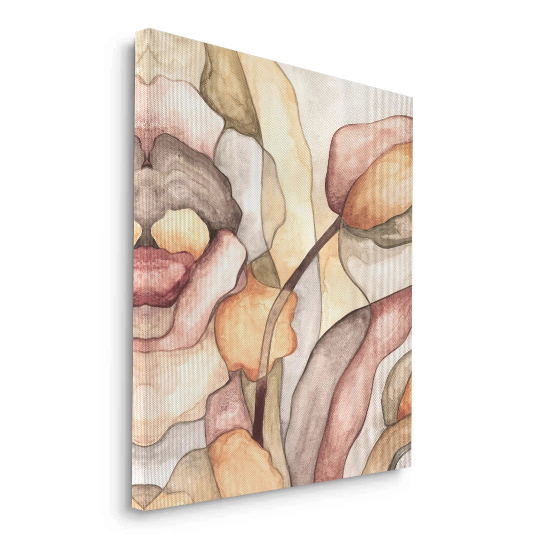 2Minimalist Organic Fluid Shapes Abstract - Canvas