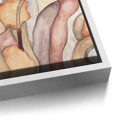 Minimalist Organic Fluid Shapes Abstract - Canvas