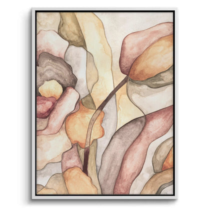 Minimalist Organic Fluid Shapes Abstract - Canvas