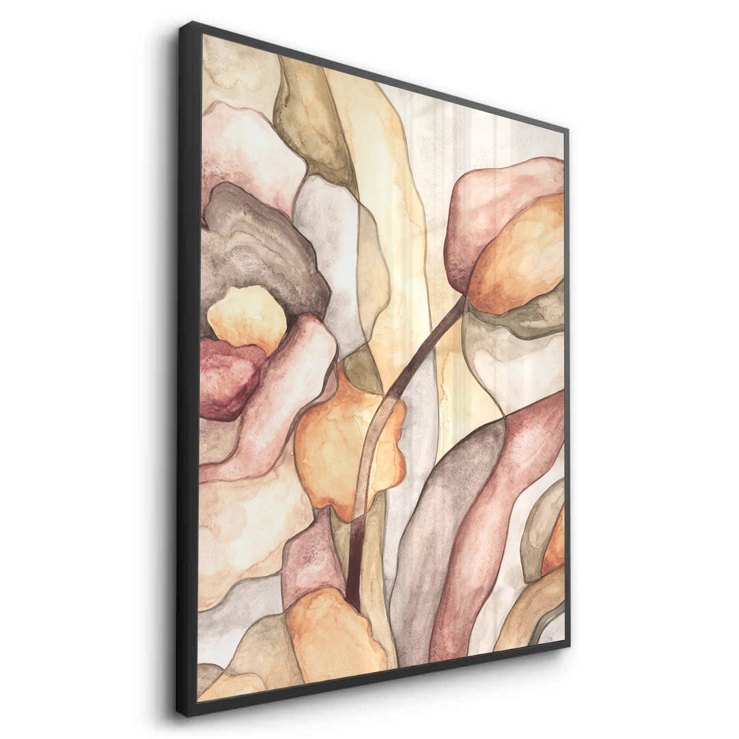 2Minimalist Organic Fluid Shapes Abstract - Fine Art