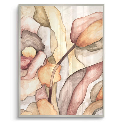 Minimalist Organic Fluid Shapes Abstract - Fine Art