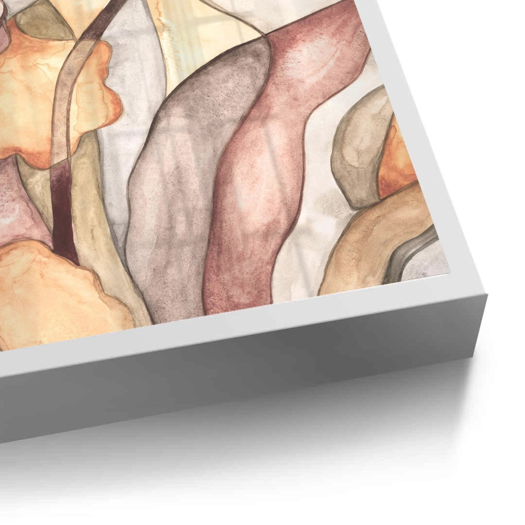 2Minimalist Organic Fluid Shapes Abstract - Fine Art