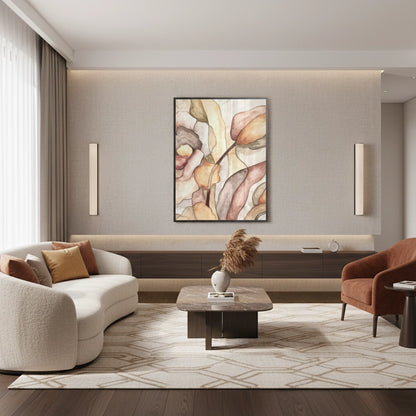 Minimalist Organic Fluid Shapes Abstract - Fine Art