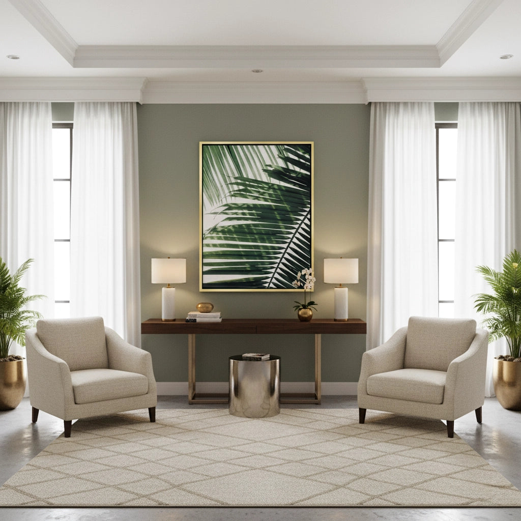 2Minimalist Palm Frond - Canvas