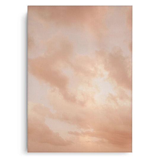 Minimalist Pastel Peach Cloud - Canvas