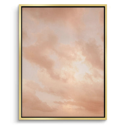 Minimalist Pastel Peach Cloud - Canvas