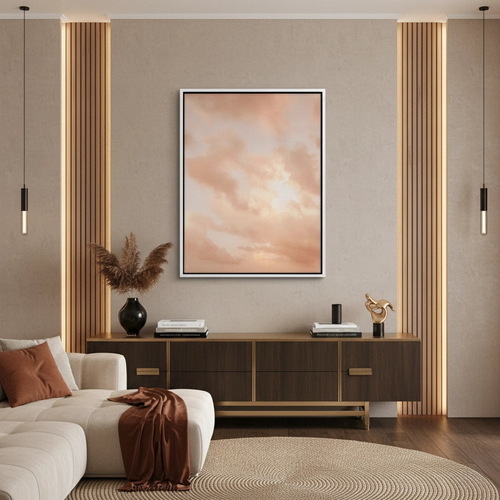 2Minimalist Pastel Peach Cloud - Canvas