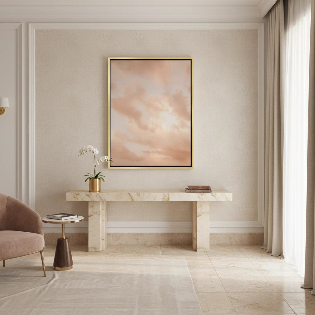 2Minimalist Pastel Peach Cloud - Canvas