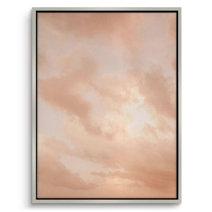 Minimalist Pastel Peach Cloud - Canvas