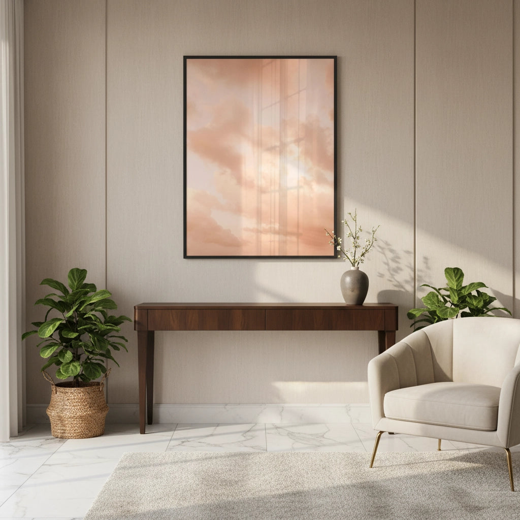 2Minimalist Pastel Peach Cloud - Fine Art
