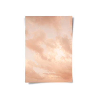 Minimalist Pastel Peach Cloud - Poster