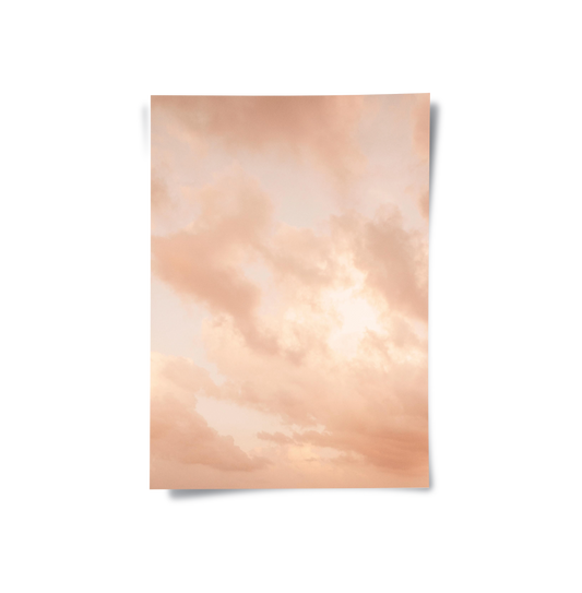 Minimalist Pastel Peach Cloud - Poster