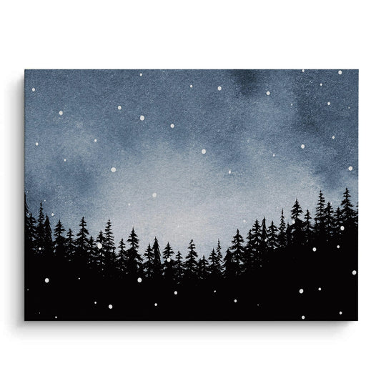 Minimalist Pine Forest - Canvas