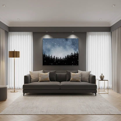Minimalist Pine Forest - Canvas