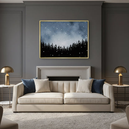 Minimalist Pine Forest - Canvas