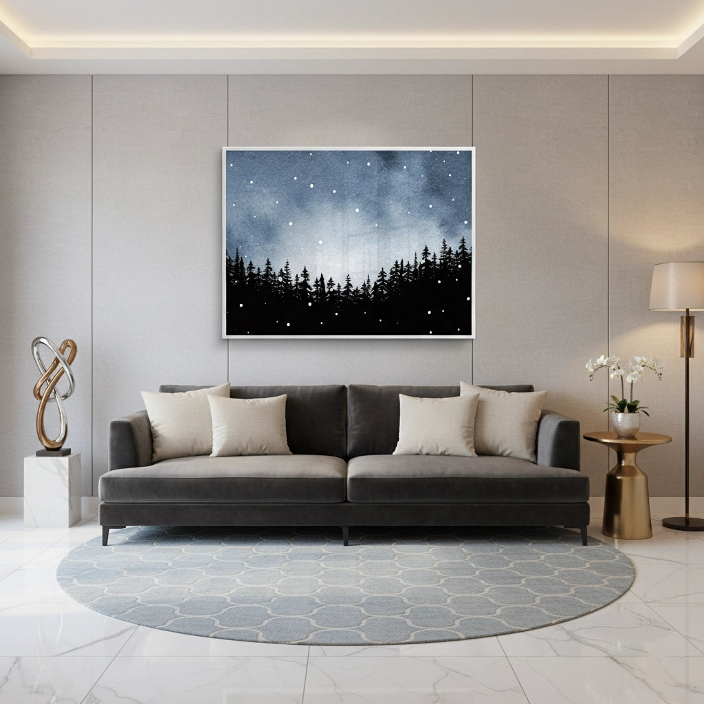 Minimalist Pine Forest - Fine Art - Jasmineart.ae