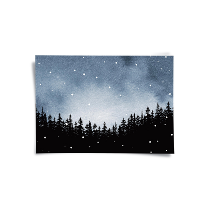 Minimalist Pine Forest - Poster