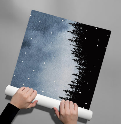 Minimalist Pine Forest - Poster