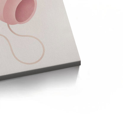 Minimalist Pink Headphones - Canvas