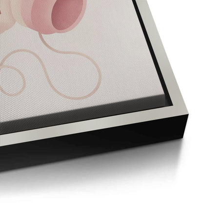 Minimalist Pink Headphones - Canvas