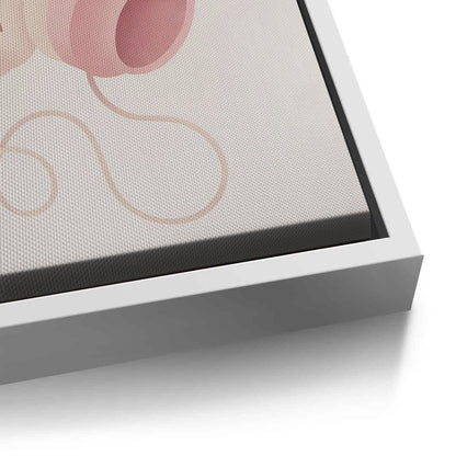 Minimalist Pink Headphones - Canvas