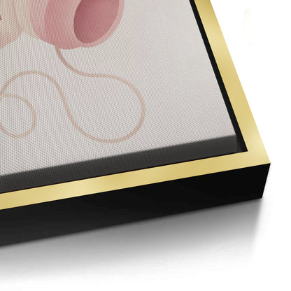Minimalist Pink Headphones - Canvas