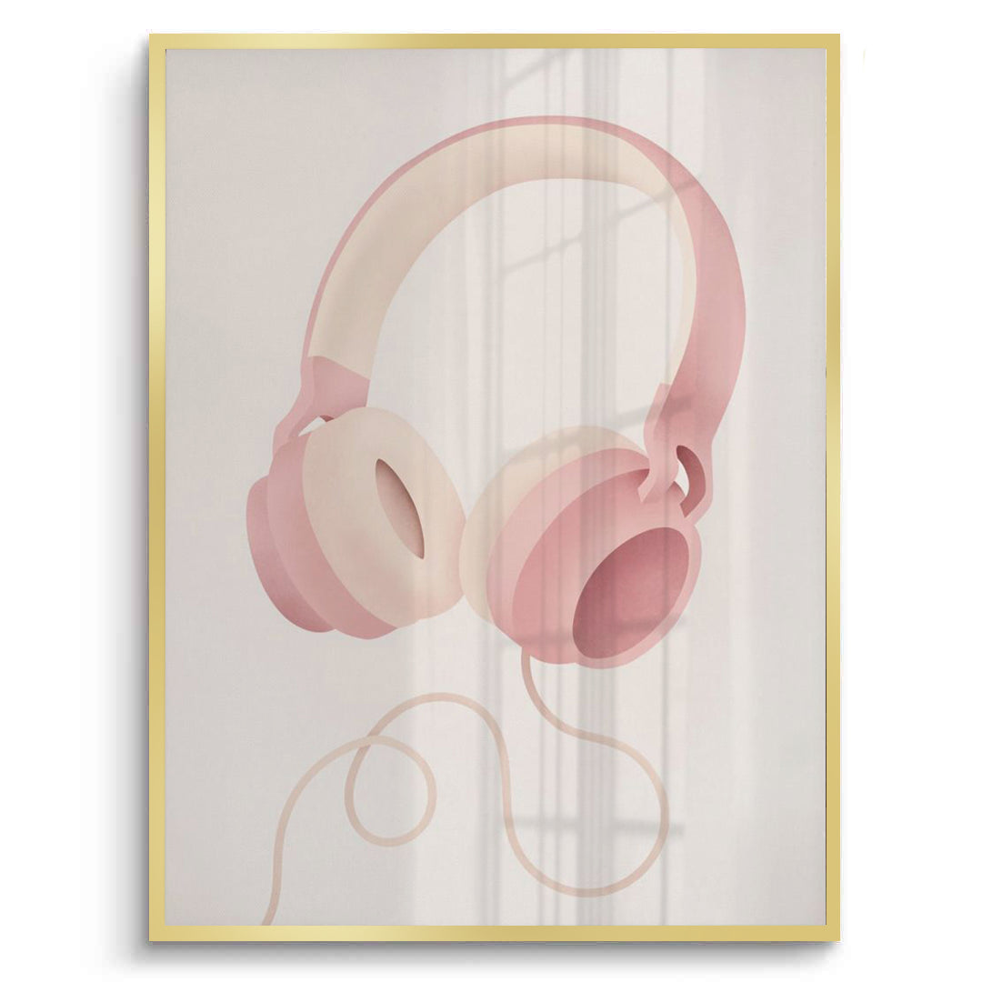 2Minimalist Pink Headphones - Fine Art