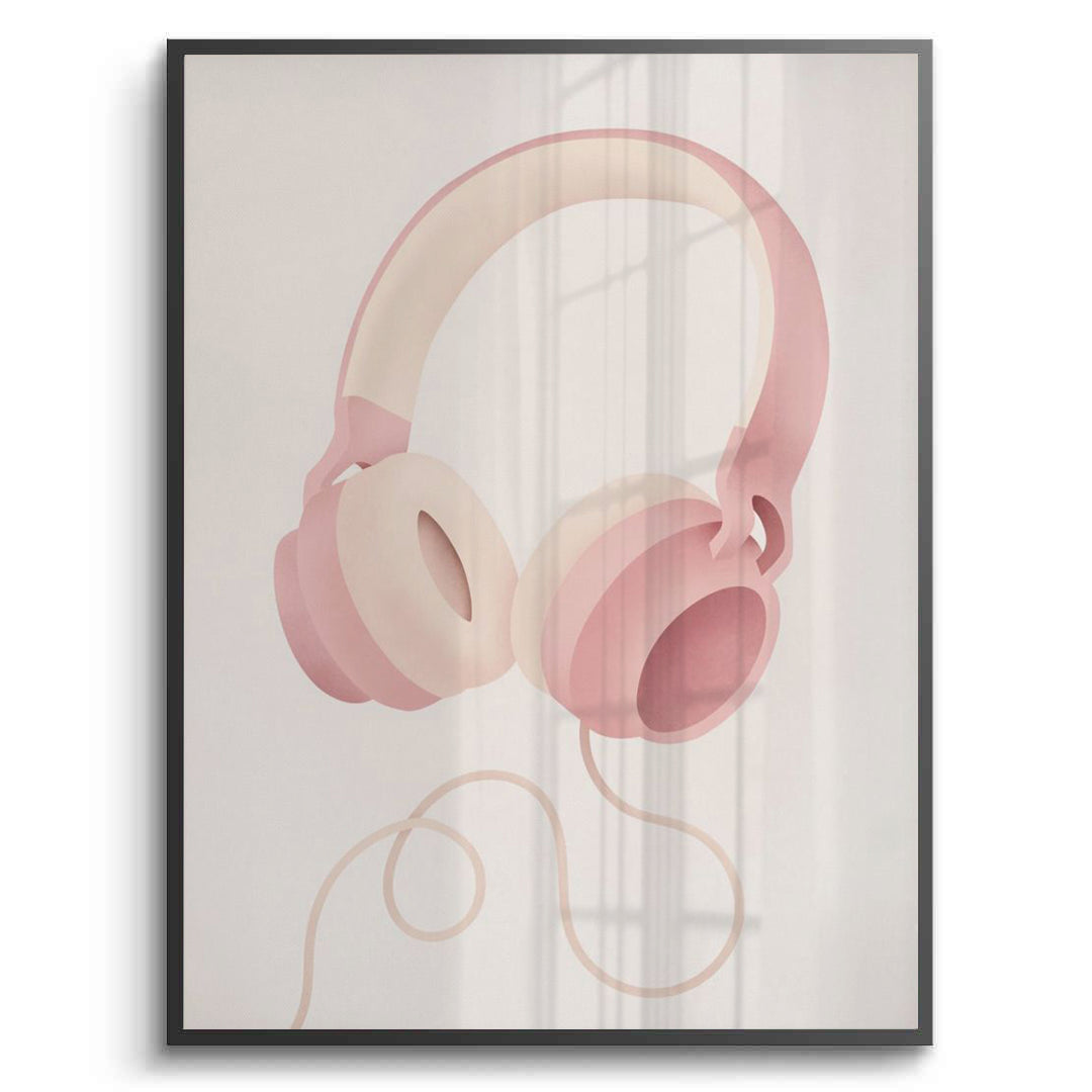 2Minimalist Pink Headphones - Fine Art