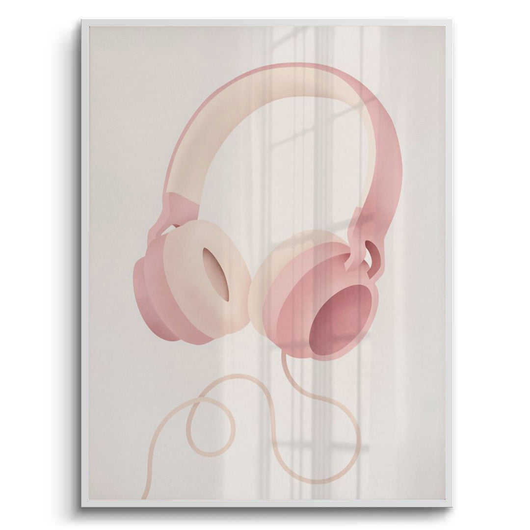 2Minimalist Pink Headphones - Fine Art