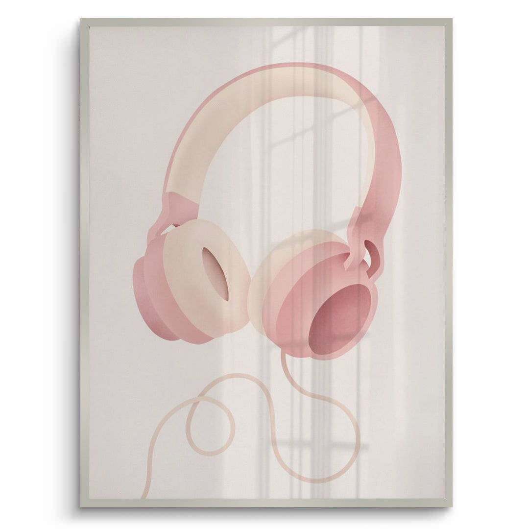 2Minimalist Pink Headphones - Fine Art