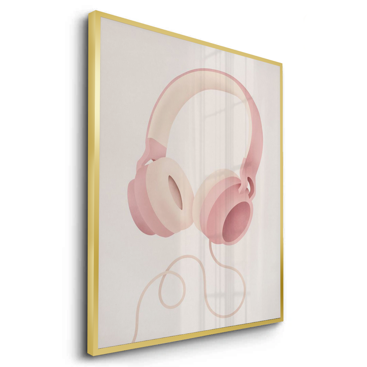 2Minimalist Pink Headphones - Fine Art
