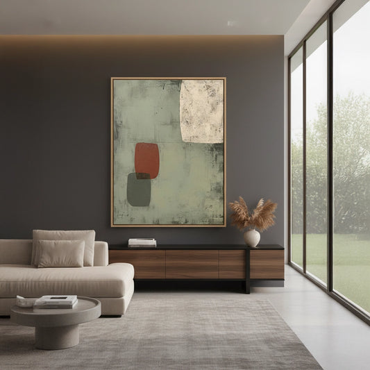 Minimalist Rust Abstract Painting #MRAB220