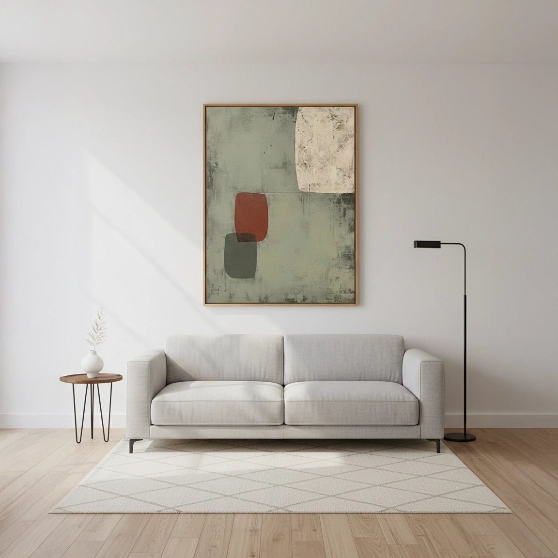 2Minimalist Rust Abstract Painting #MRAB220