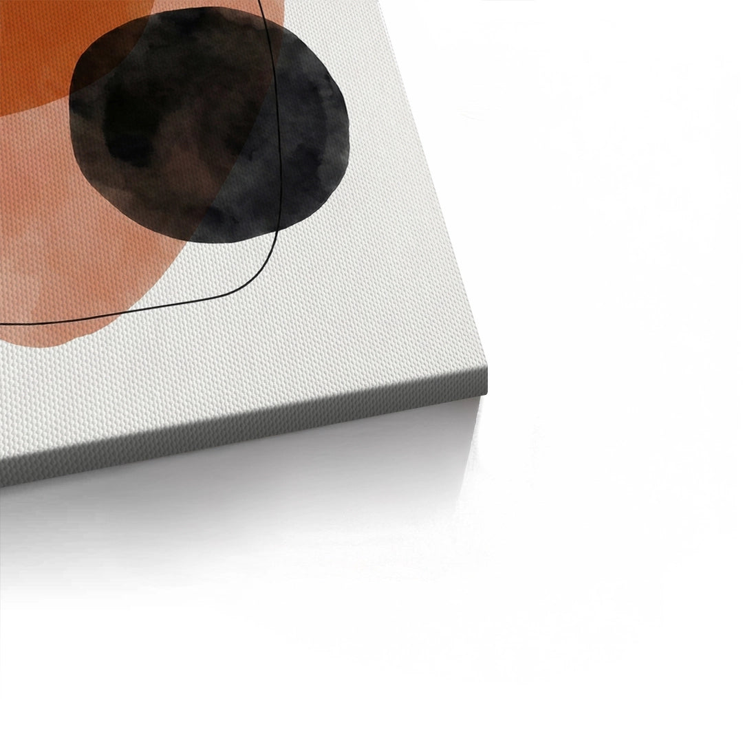2Minimalist Rust and Beige Organic - Canvas