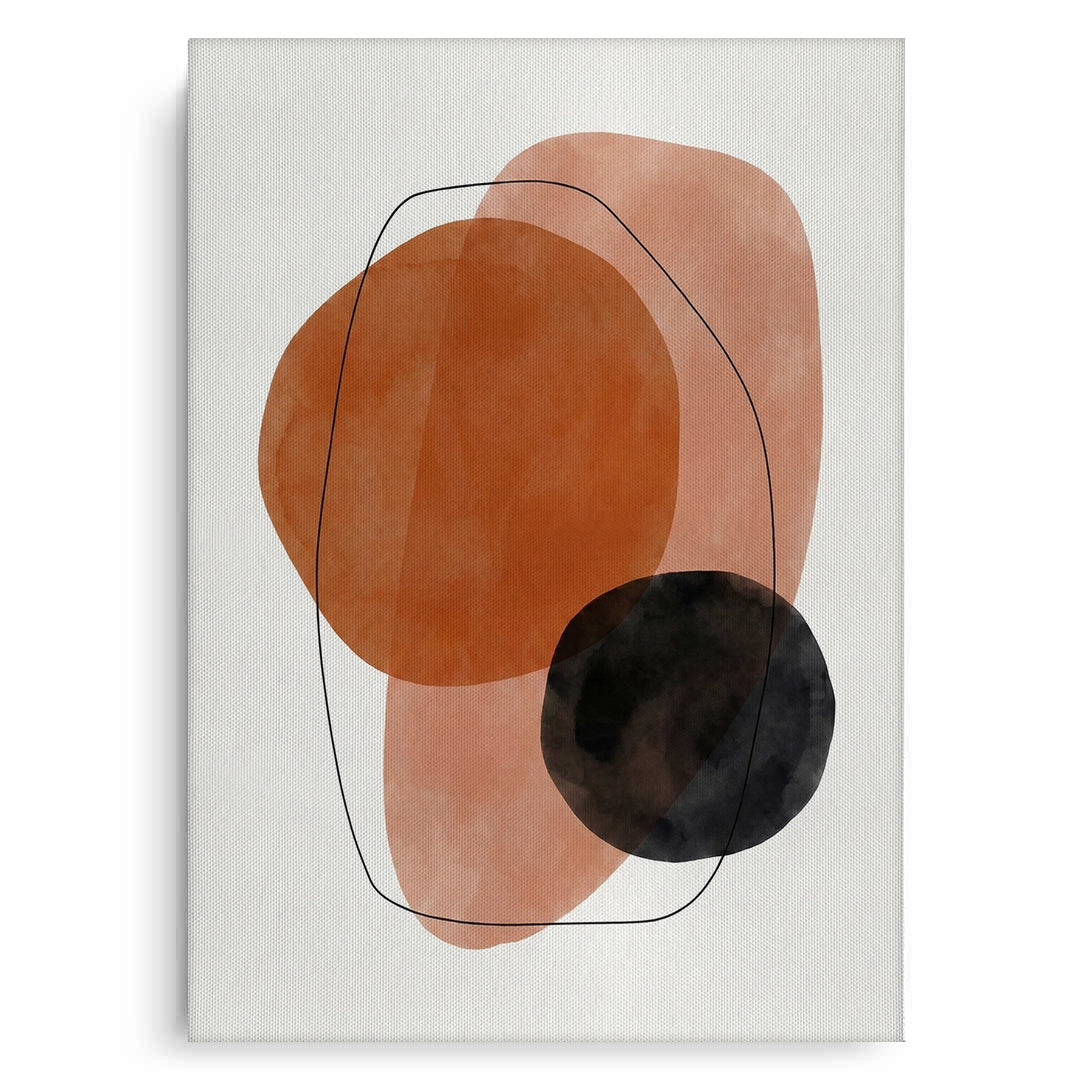 2Minimalist Rust and Beige Organic - Canvas