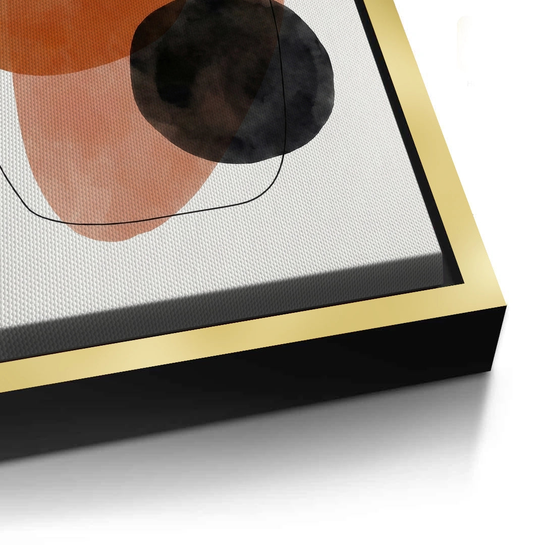 2Minimalist Rust and Beige Organic - Canvas