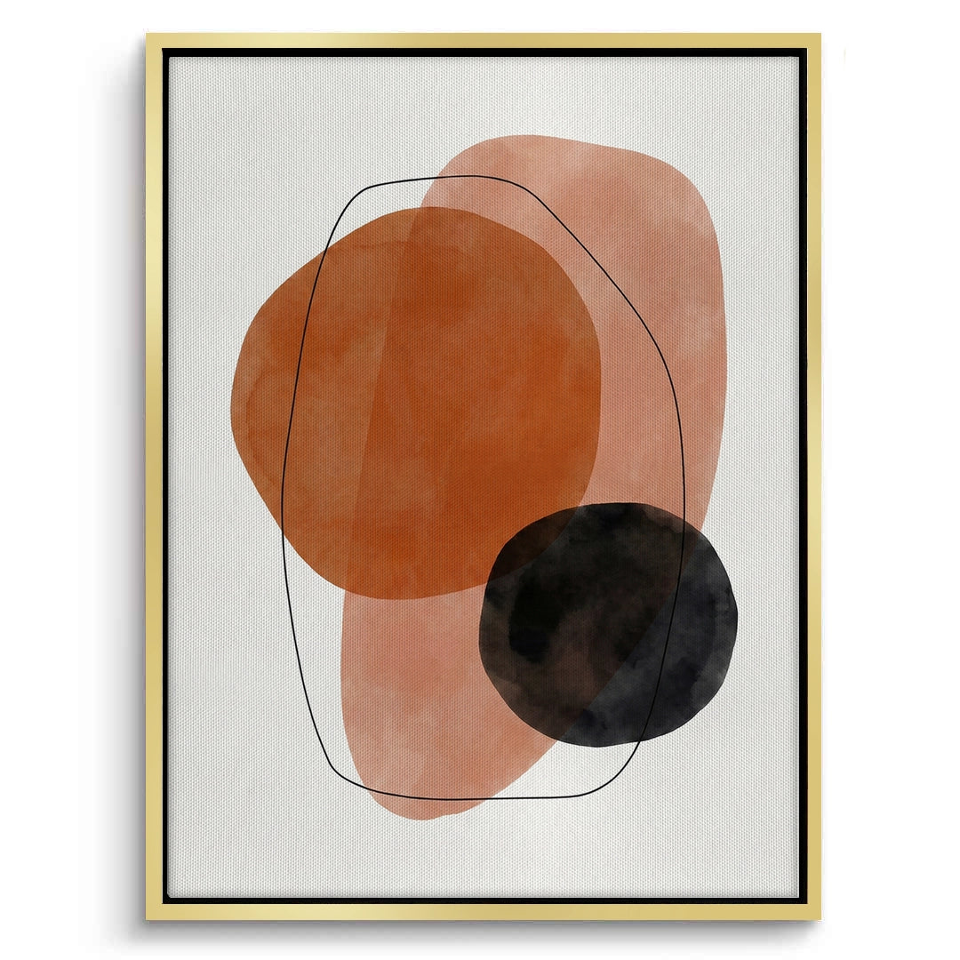 2Minimalist Rust and Beige Organic - Canvas