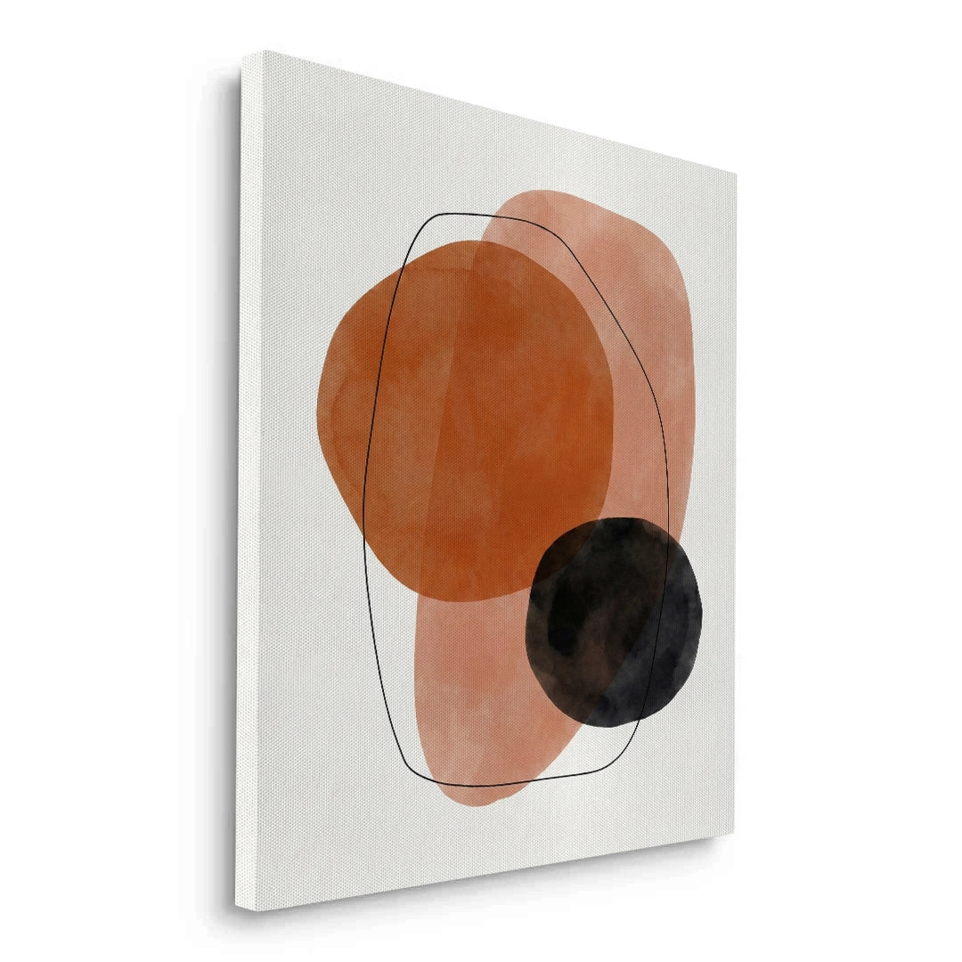 2Minimalist Rust and Beige Organic - Canvas