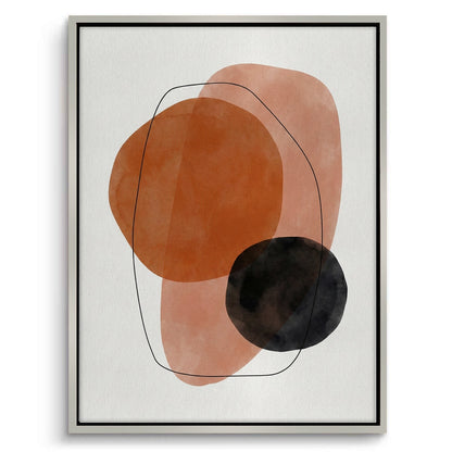 Minimalist Rust and Beige Organic - Canvas