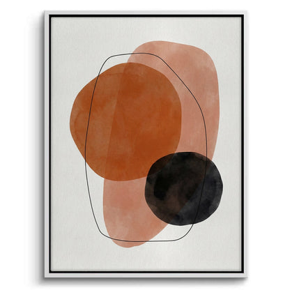 Minimalist Rust and Beige Organic - Canvas
