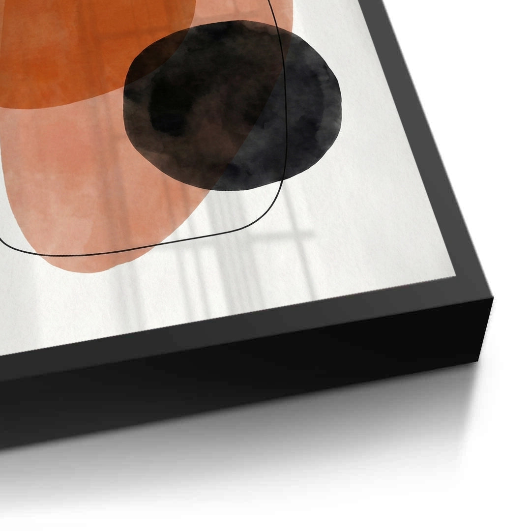 2Minimalist Rust and Beige Organic - Fine Art