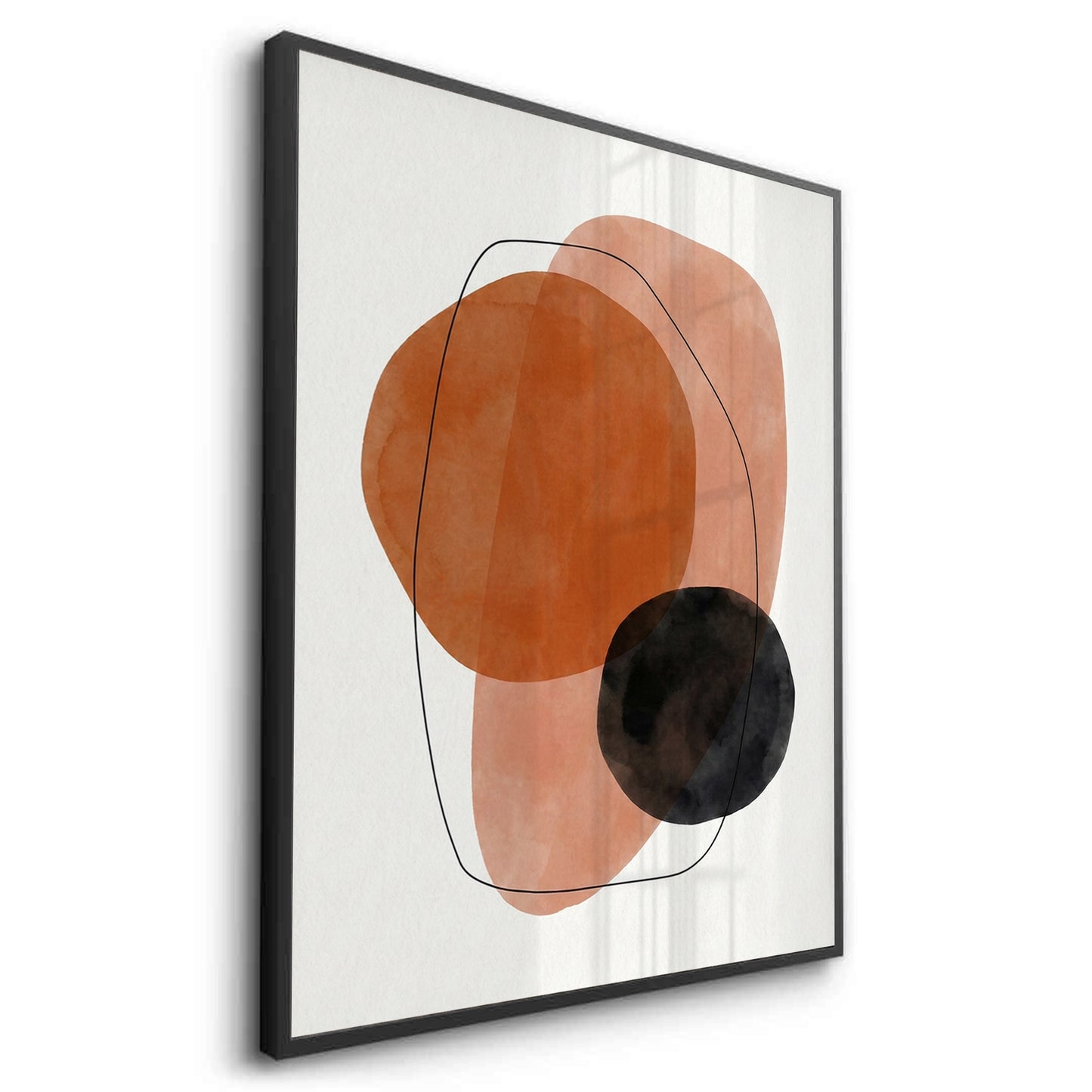 2Minimalist Rust and Beige Organic - Fine Art