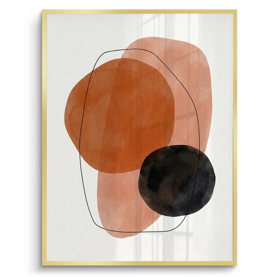 2Minimalist Rust and Beige Organic - Fine Art