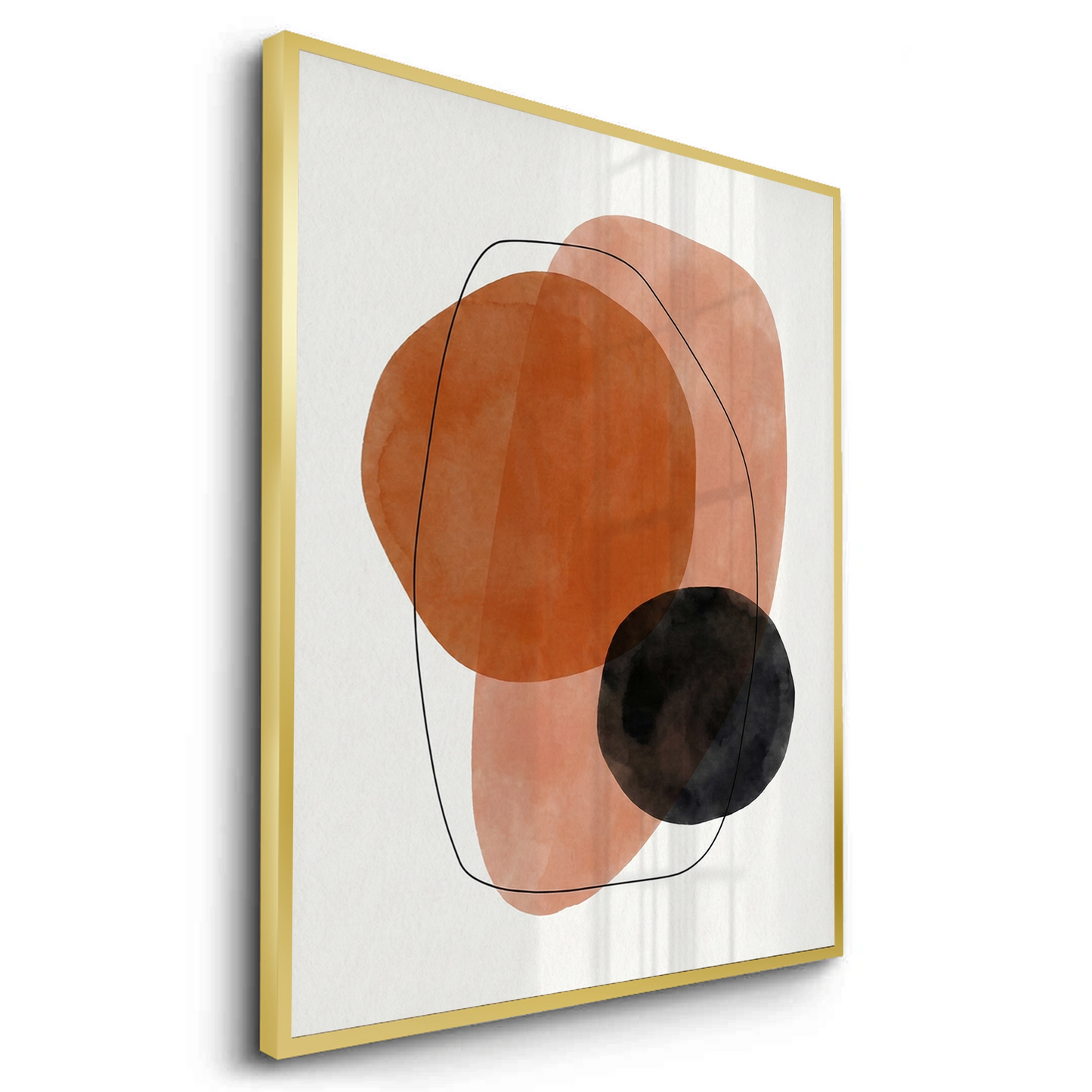 2Minimalist Rust and Beige Organic - Fine Art