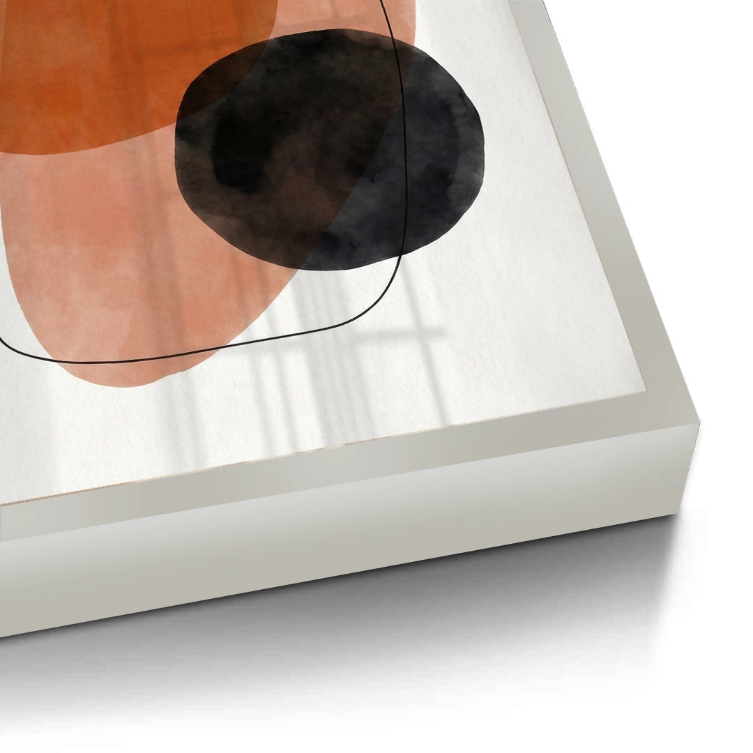 2Minimalist Rust and Beige Organic - Fine Art