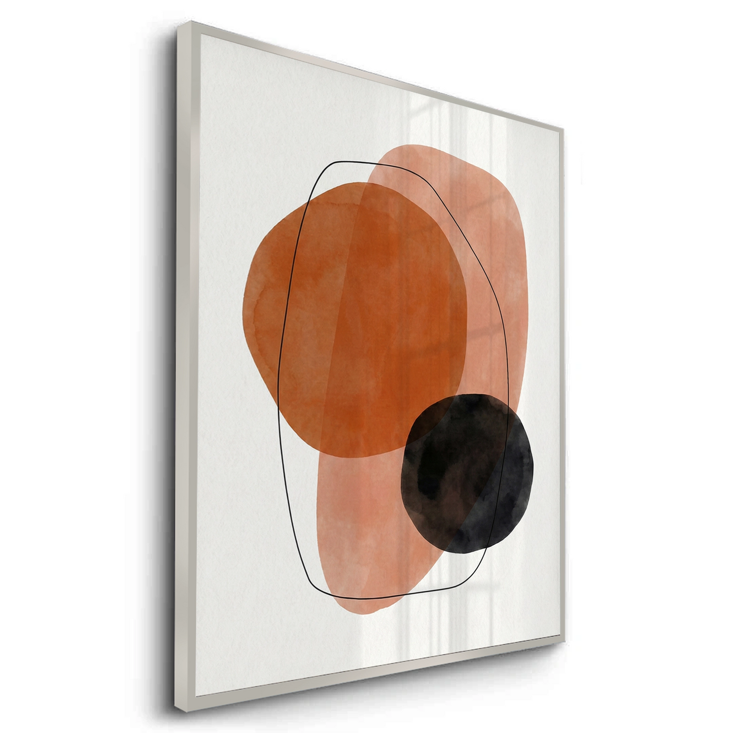 2Minimalist Rust and Beige Organic - Fine Art