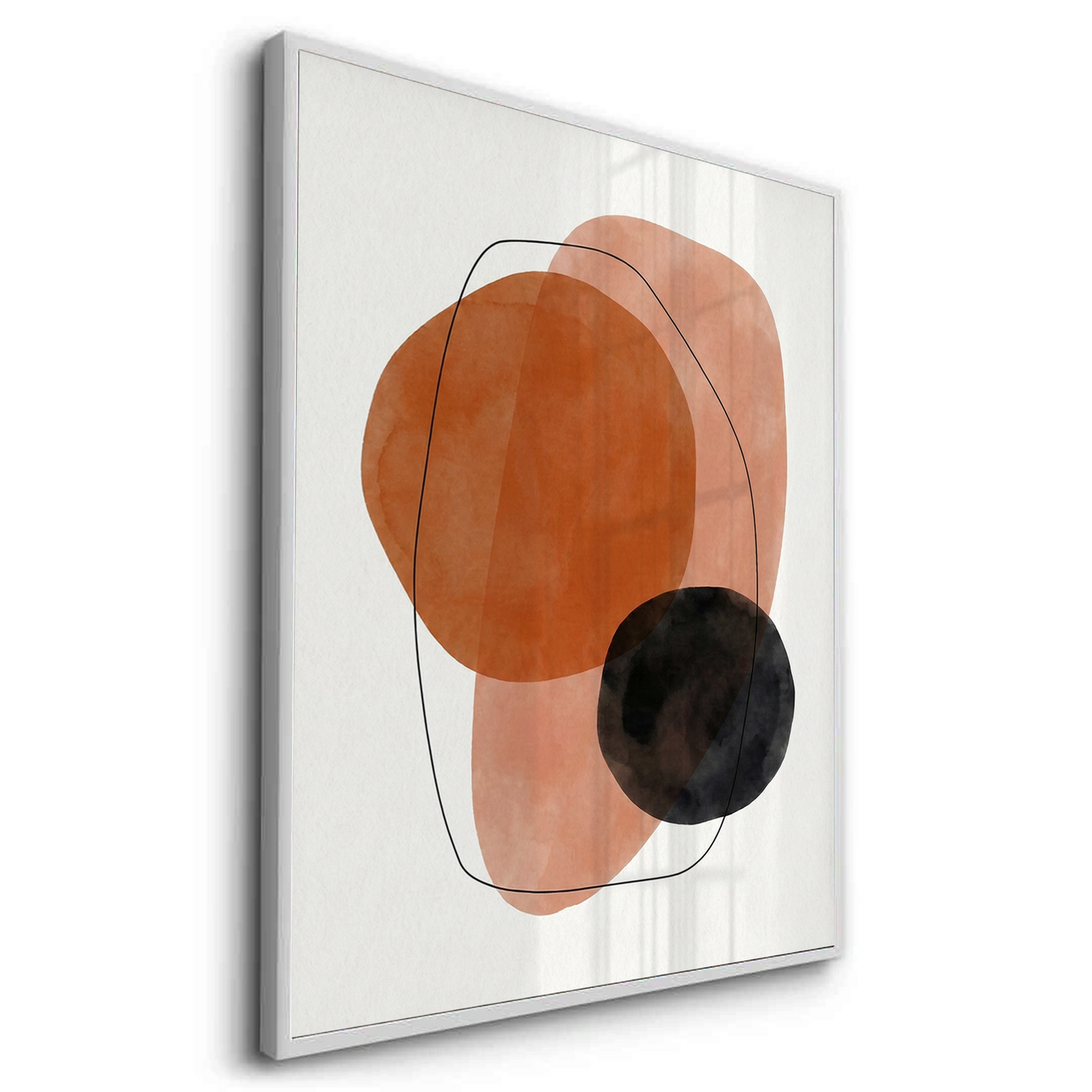 2Minimalist Rust and Beige Organic - Fine Art