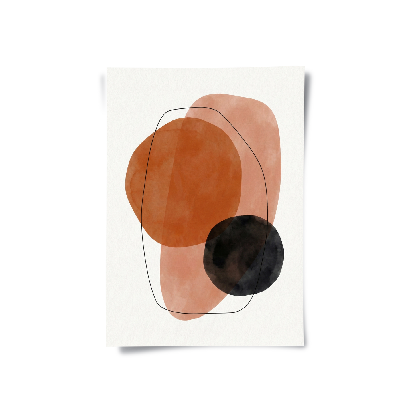 2Minimalist Rust and Beige Organic - Poster