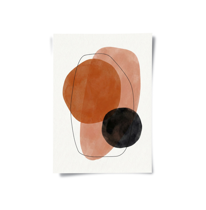 Minimalist Rust and Beige Organic - Poster